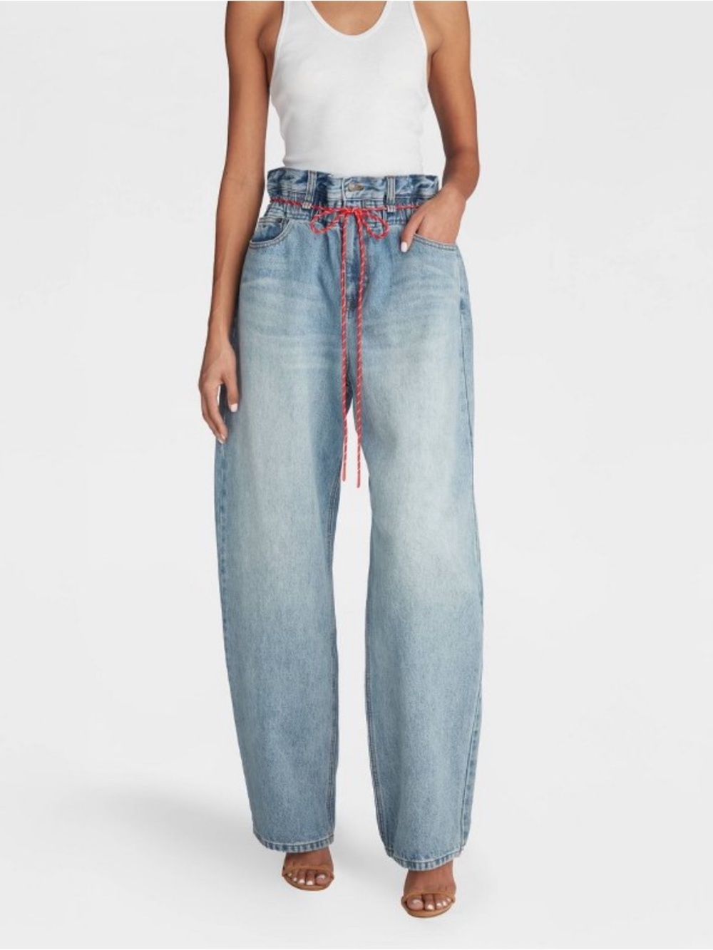 Barrel Leg 'The Paper Bag Jean' - Light Wash 8